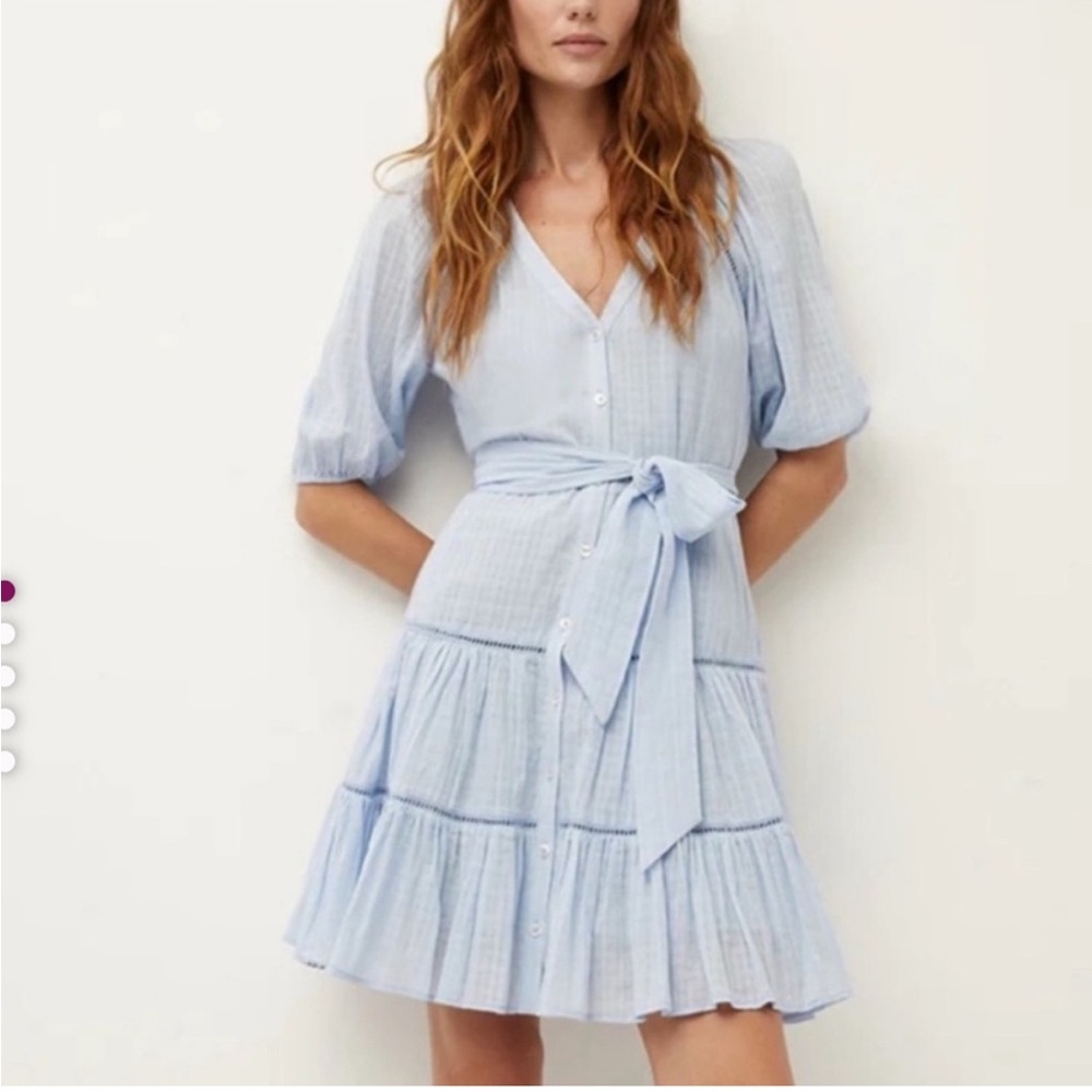 Veronica Beard Light Blue V-Neck Dress size 00
